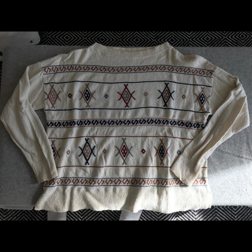 Madewell embroidered lightweight linen sweater